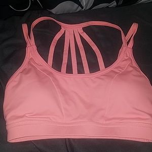 Activewear -Coral strappy sports bra